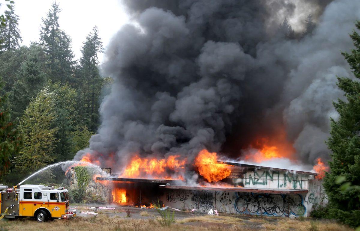 Fire burns down the former Natacha’s music venue on Arsenal Way in Bremerton