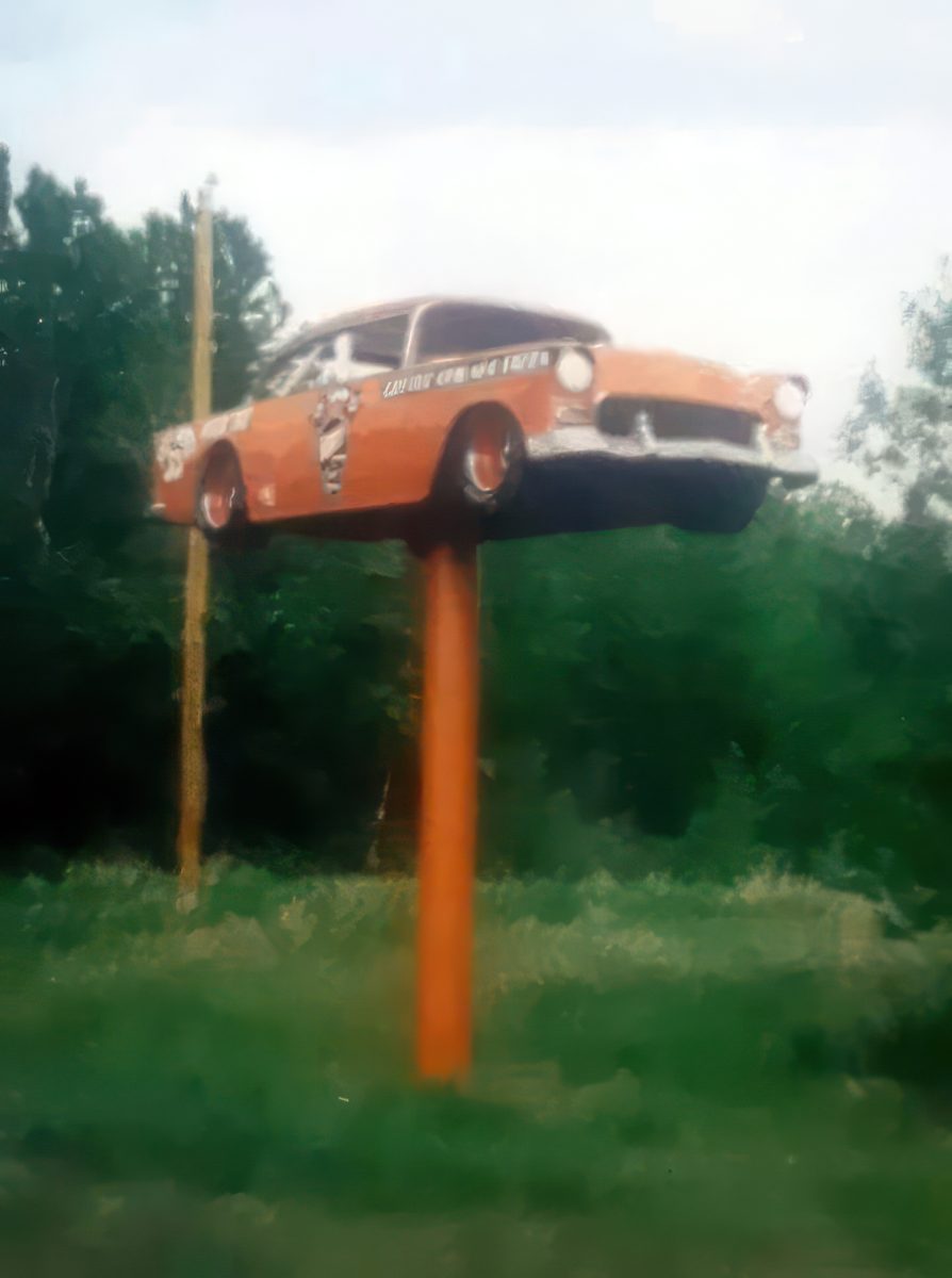 55 Chevy Pole Car at Riverside Speedway in Nipawin Saskatchewan
